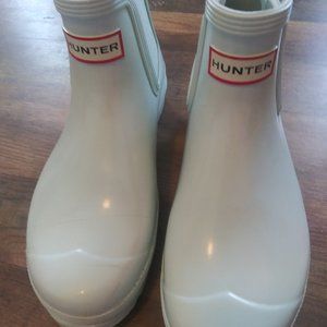 Hunter short Chelsea style boots mint green size 8